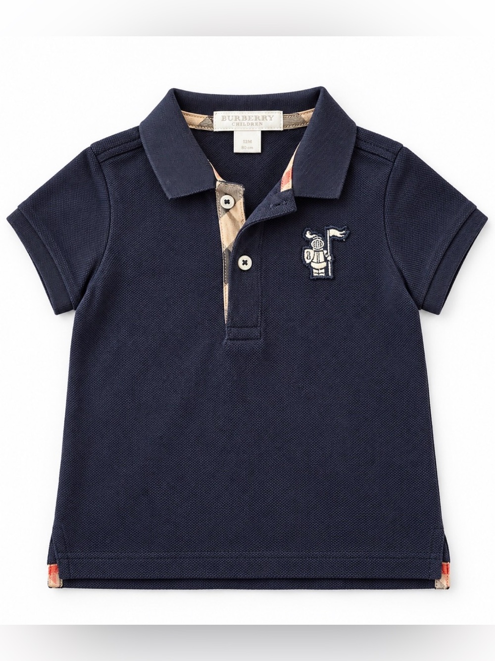 Burberry Children Navy Polo Shirt 12M / 80cm